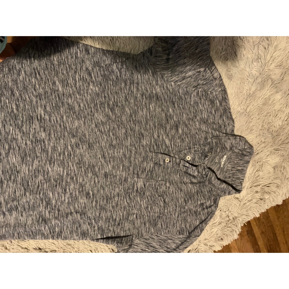 Bonobos Superfit Polo Shirt Heathered Gray Short Sleeve Casual Mens L
